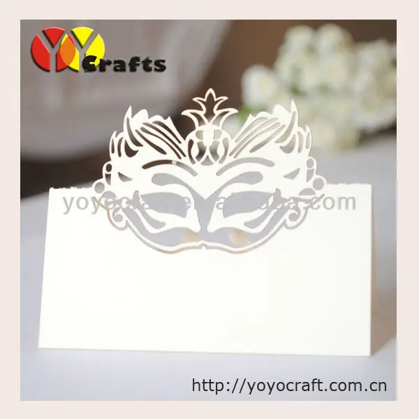 100pcs Mask Design Laser Cut Identify Seat Wedding Place Card