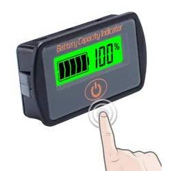 12V/24V Adjustable LCD Car Lead-Acid Lithium Battery Tester Touch-Type Voltage Battery Capacity Indicator LY7S Voltmeter