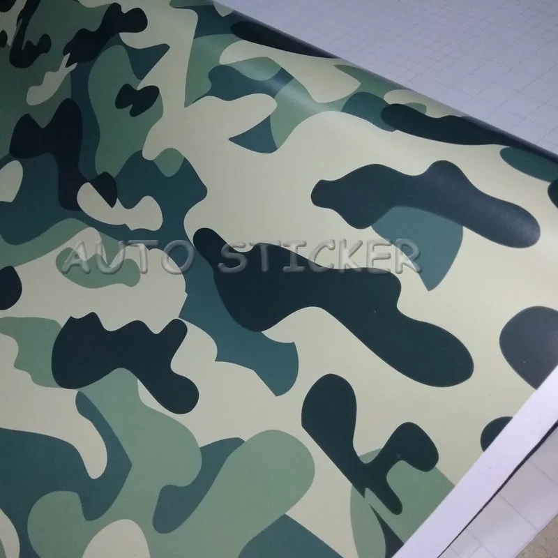 

Hot Sale Green Apple Green Yellow Camouflage Vinyl PVC Car Sticker Wrap Film Army Military Green Camo Decal For Auto Motorcycle