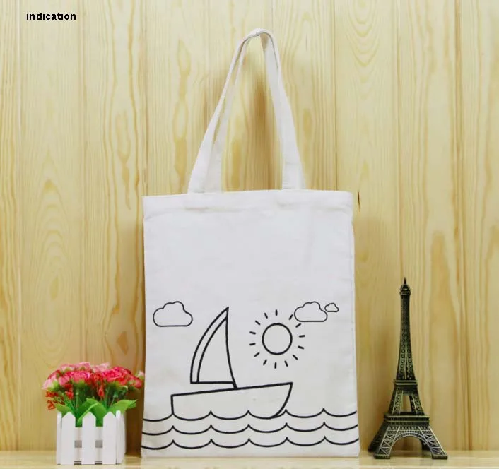 

100 pcs/lot Customized With Your Logo Handbag Foldable Canvas Shopping Bag Material Composition Eco Bag Fashion Tote Bags