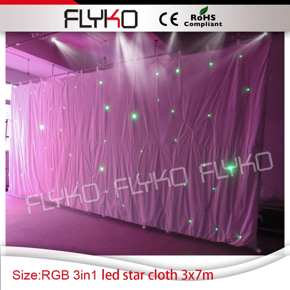 

Free Shipping DJ Booth White LED Starcloth