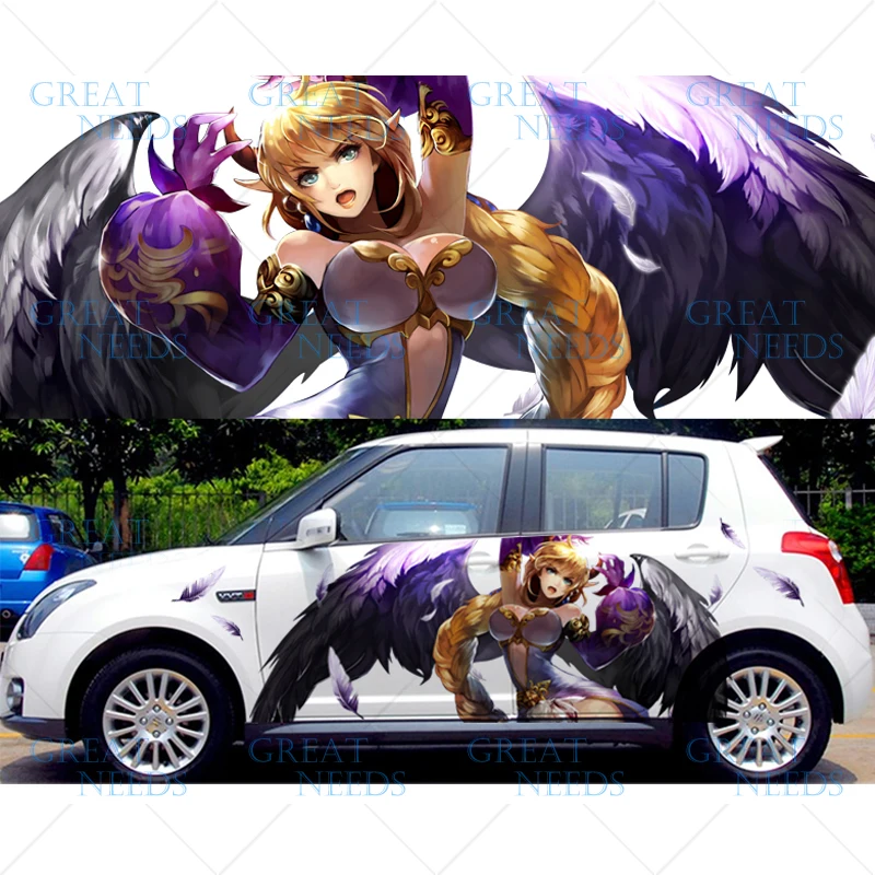 

DIY Custom Car Cartoon Stickers Beautiful Angel Wings Demon Vinyl Sticker Paint Protection Film Car Funny Graffiti Sticker