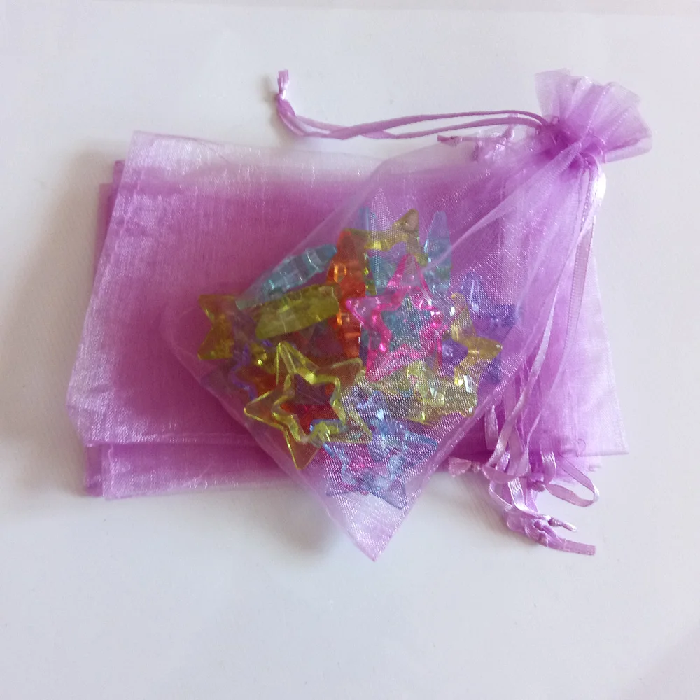 Red Snow Blue Organza Bag 100pcs Jewelry Packaging Display Jewelry Gift Bags Wed Drawstring Bag Woman Gift Storage Display Bags