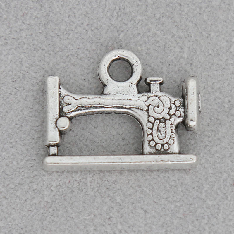 

10pcs Antique Silver Color Alloy Sewing Machine Charms For Mother's Day 15*19mm AAC289