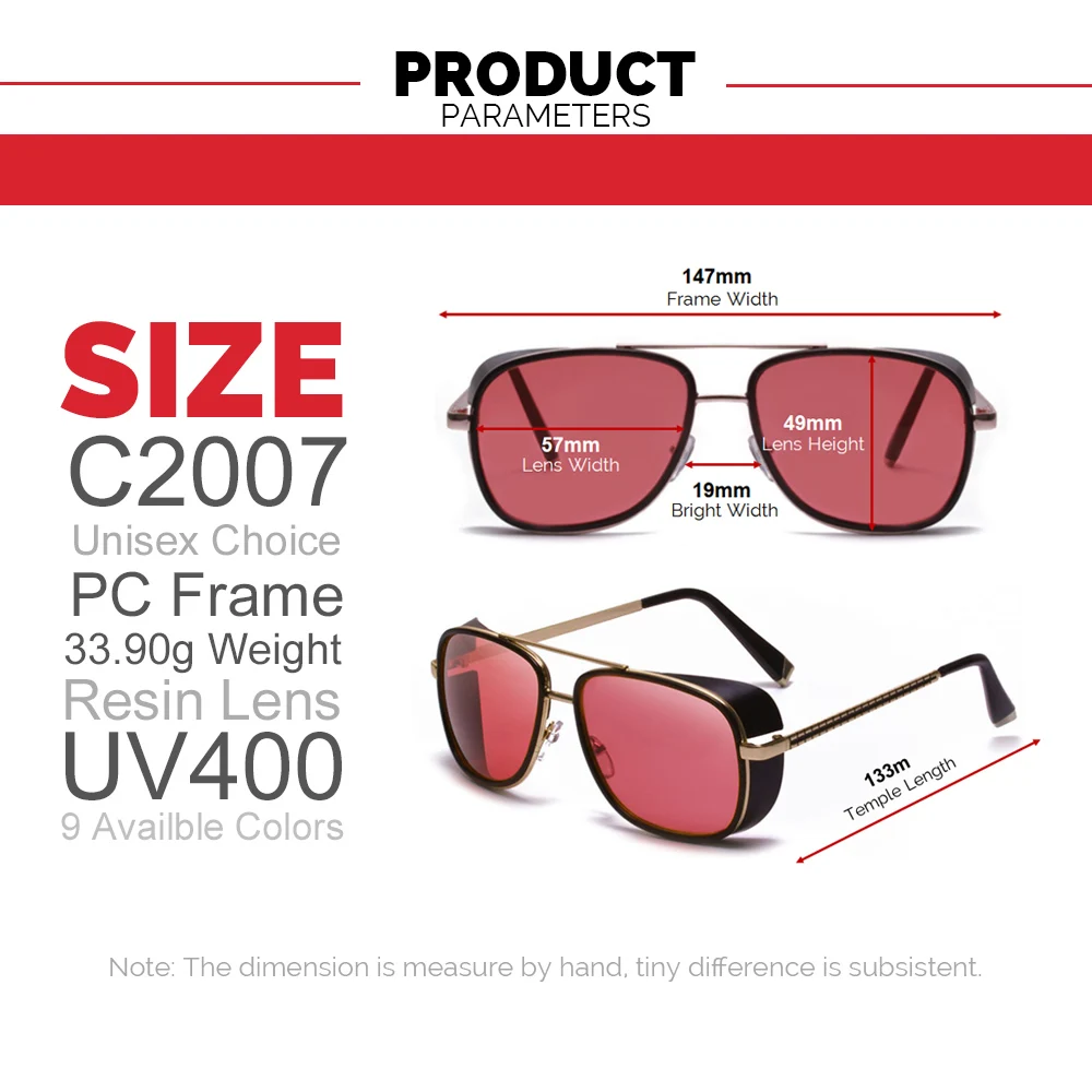 2026 Trending Tony Stark Sunglasses Men UV400 Gothic Square Sun Glasses Steampunk Women Vintage Eyewear