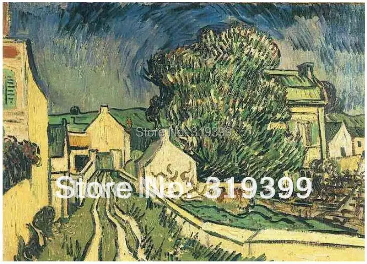 

Linen Canvas Oil Painting on linen canvas,House of Pere Pilon by Vincent Van Gogh,100% handmade,Free DHL Shipping,Museum quality