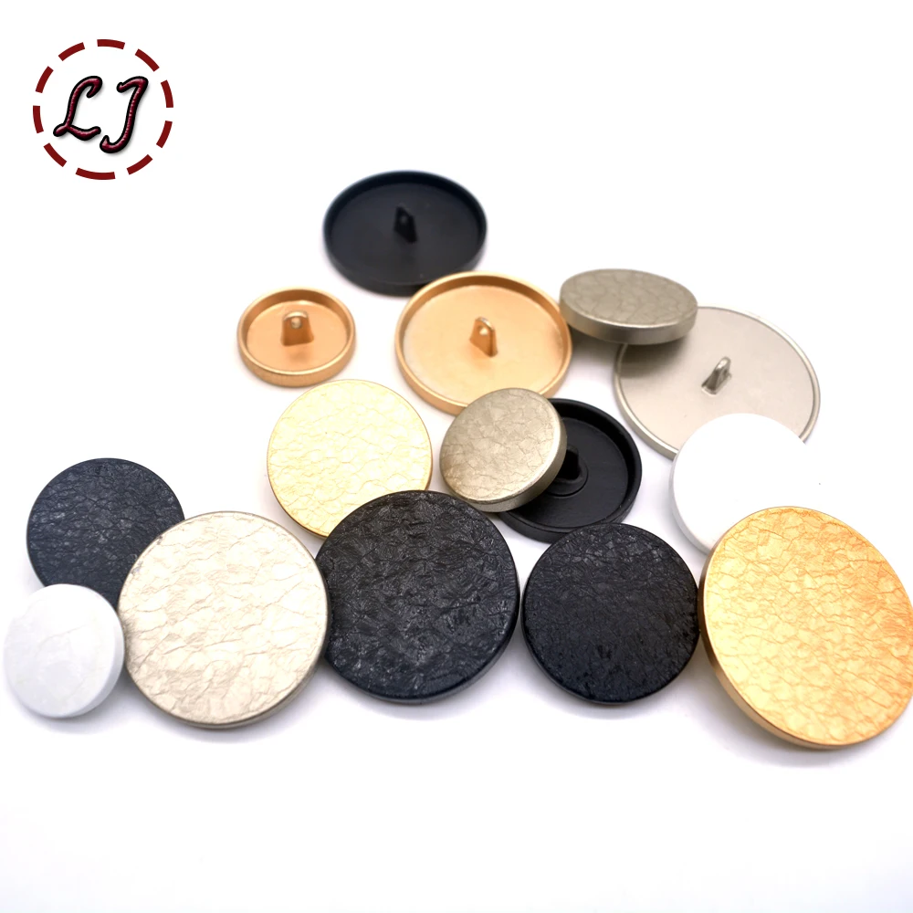 New fashion classic big sewing button decorative glacial fissure plane gold black buttons for clothing overcoat accessories DIY