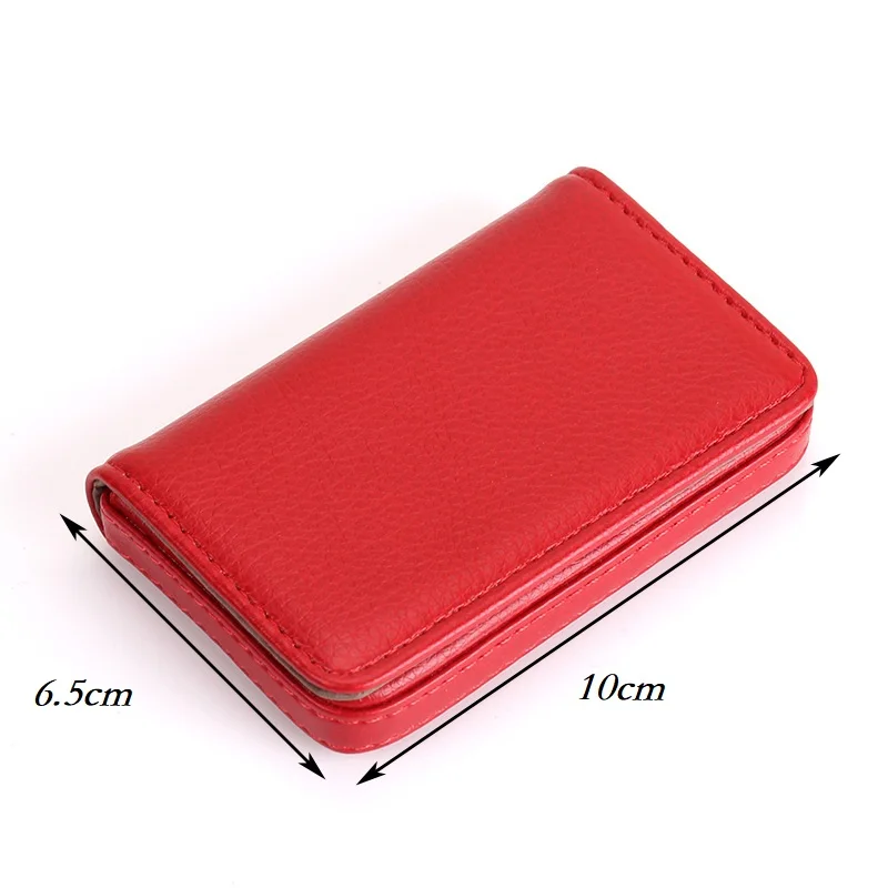 New Arrival High-Grade PU Leather+stainless Steel Men Credit Card Holder Women Metal Bank Card Case Card Box