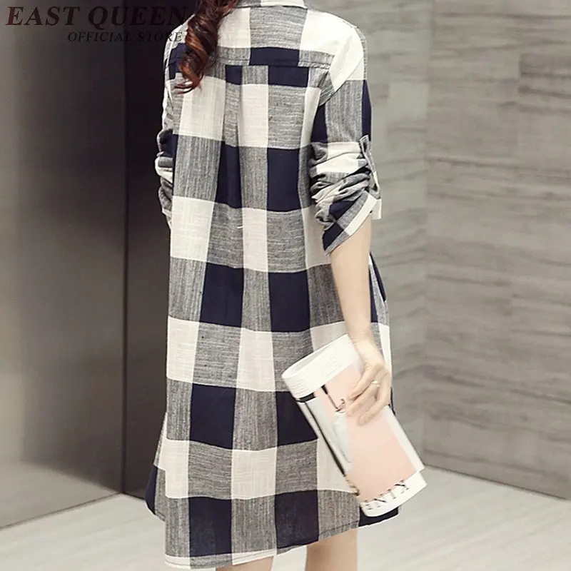 

tartan clothing women plaid shirt female NN0429 C