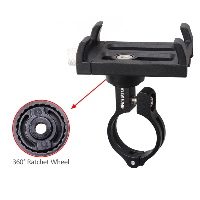 GUB PLUS 3 Plastic + Aluminum Bicycle Universal Phone Holder For 3.5-6.2 inch 360 Rotating Adjustable Support Bike Phone Stand