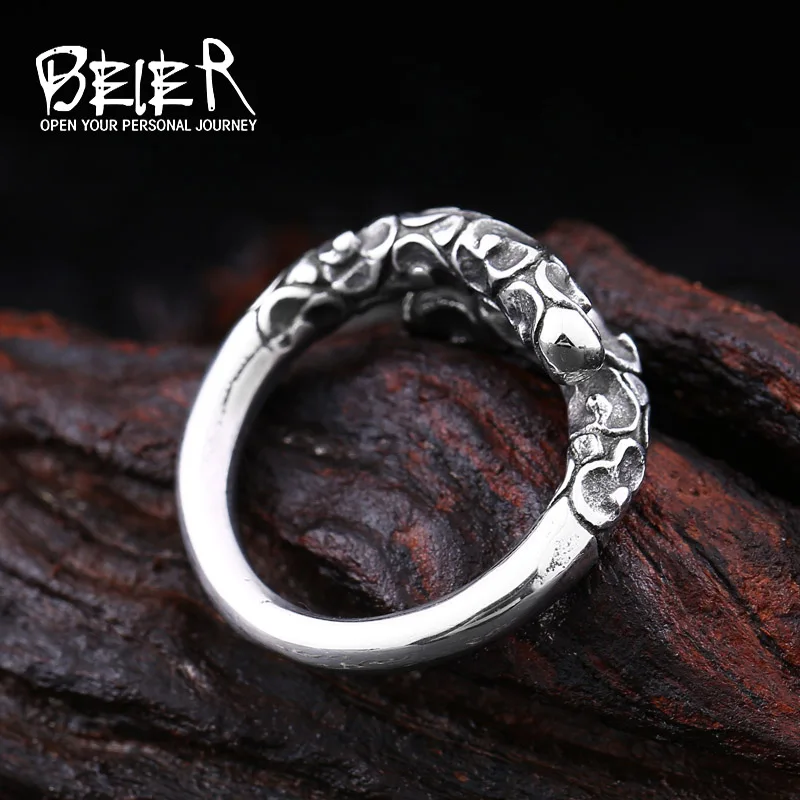 Beier new store 316L Stainless Steel ring top quality  Monkey King Bar Ring Fashion Jewelry  LLBR8-364R