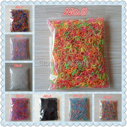 

About 3000pcs/bag (small size) Child Baby TPU Hair Holders Rubber Bands New Colorful Elastic Hair Bands Girl's Hair Accessories