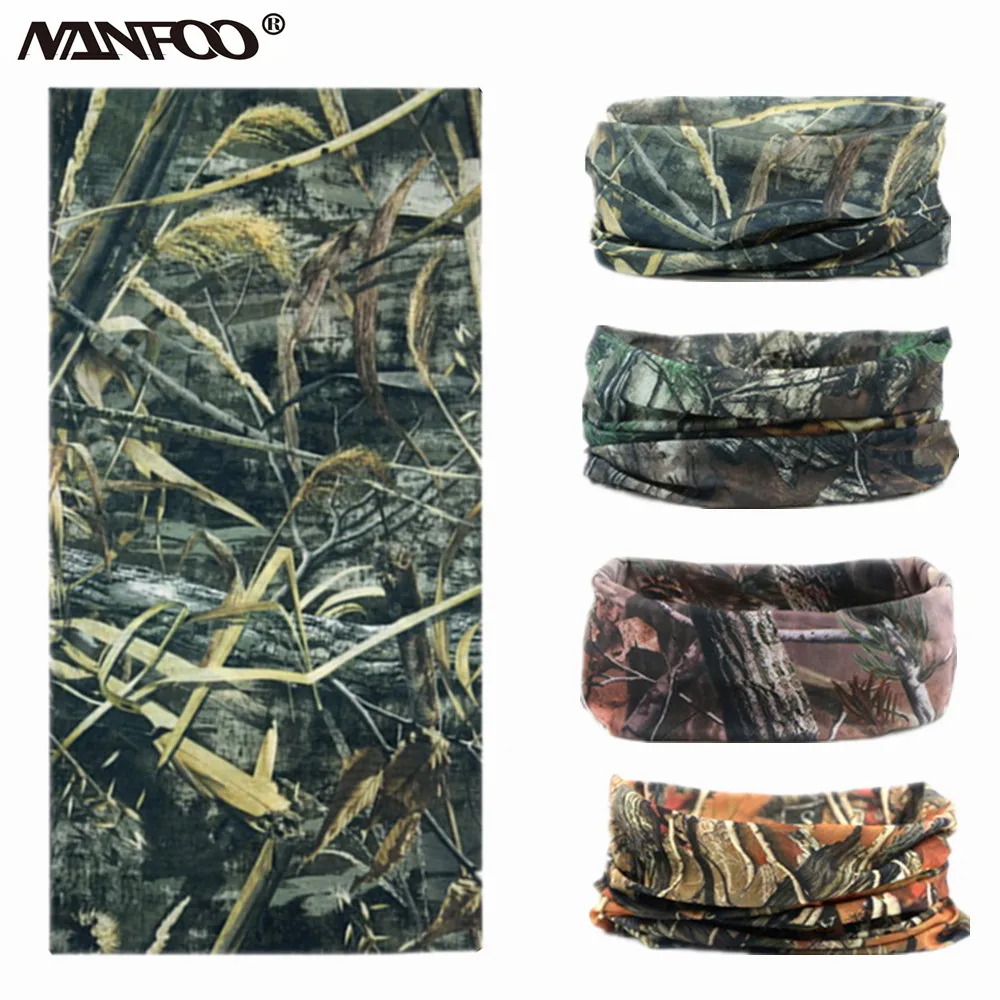 New Bionic Camouflage Hunting Fishing Face Mask Cycling Ear-Protection Scarf Climbing Sunsade Head Band Quick-Drying Magic Scarf