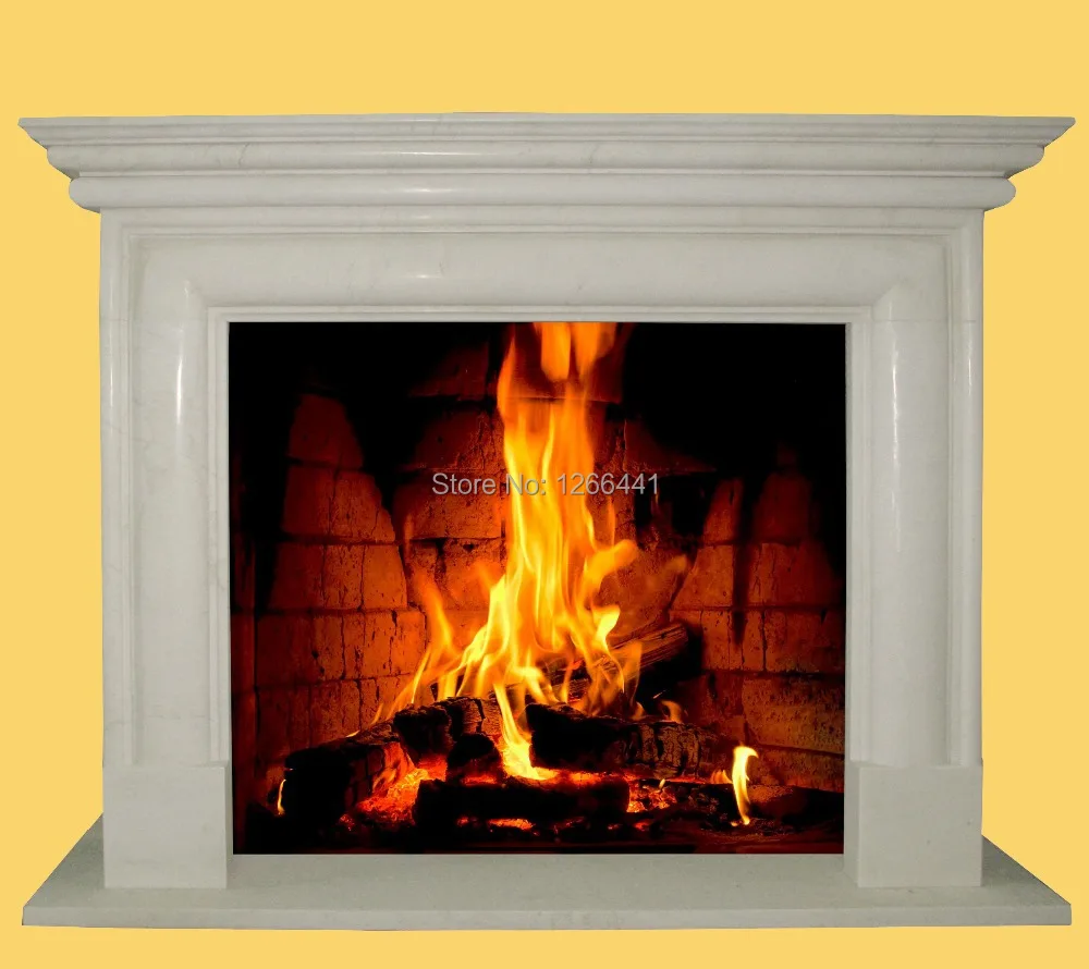 Marble Fireplace Mantel Simple Modern Style Chimney Surround Carved Natural Stone Furniture Custom Made Chimneypiece