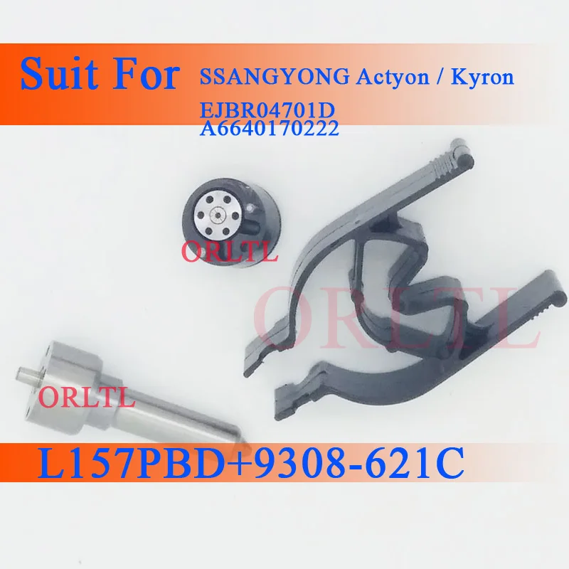 ORLTL Injector Repair kits 7135-650 ( L157PRD + 9308-621C ) High Speed Steel Valve L157PBD For SSANGYONG A6640170222 EJBR04701D