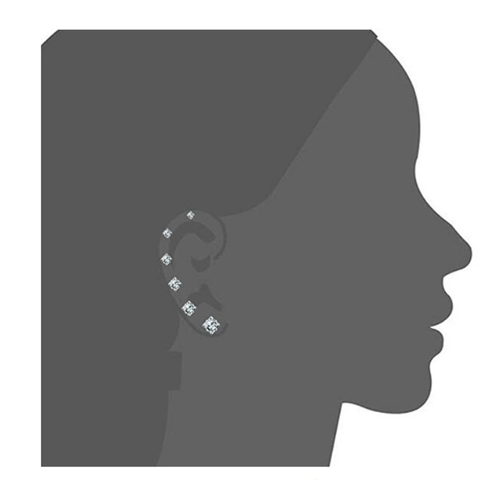 1 3Mm-8Mm Thời Trang Mới Bán Buôn Vuông Zircon Pha Lê Bông Tai Nữ Cưới Giá Rẻ Trang Sức d'oreille Phụ Kiện