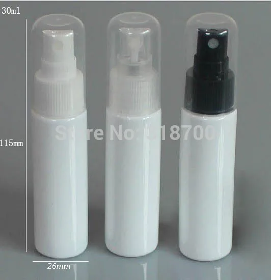 50 x 30ml Cylinder White plastic perfume bottle, 1oz white Full cover Mist spray bottle,30cc Perfume Atomizer