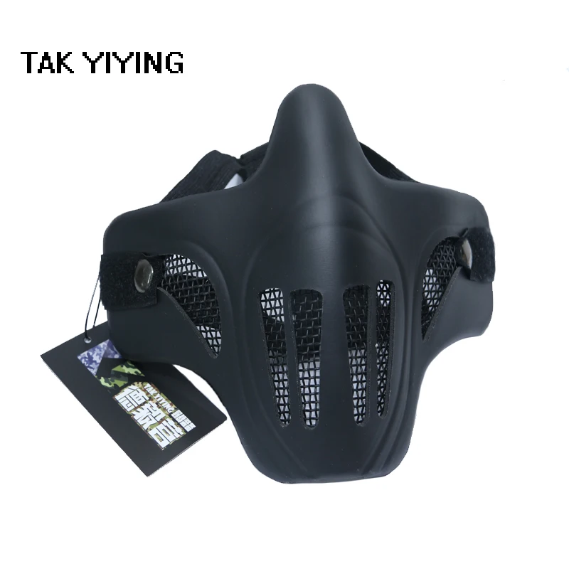 

TAK YIYING Lower Half Face Metal Steel Net Mesh Hunting Tactical Protective Airsoft Mask