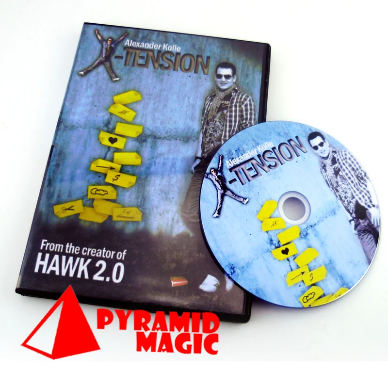 Xtension (DVD y gimmeck) de Alex Kolle / close-up street card magic trick/venta al por mayor