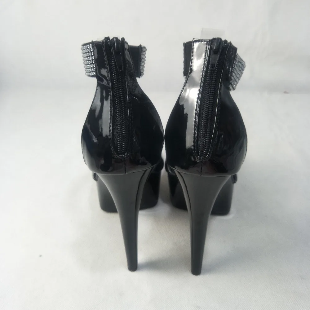 New ultra-high heel rhinestone shoes, 15 cm nightclub dance shoes, 6 inches runway model performance sandals