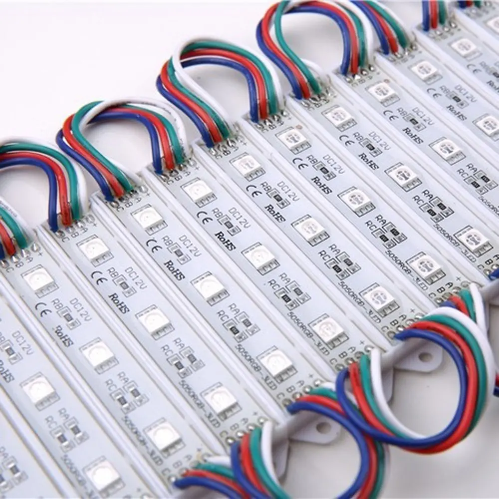 DIY LED U-HOME DC12V 3 LEDs 5050 RGB LED Modul Lichter LED Flexibles Licht für Küche Werbetafel Zimmer – Detail 1