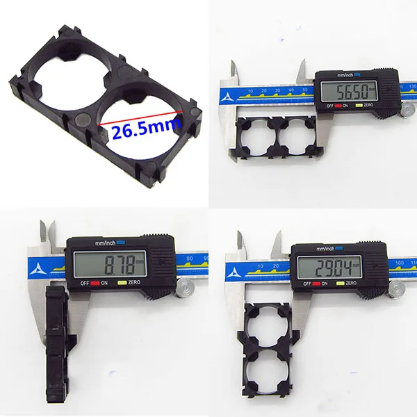 2PCS/A Lot 2S 26650 Battery Holder Bracket Cylindrical  Safety Anti Vibration Plastic  Frame