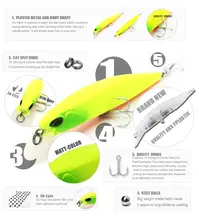 Fishing Lures Hard Bait 5 Colors 100mm #5