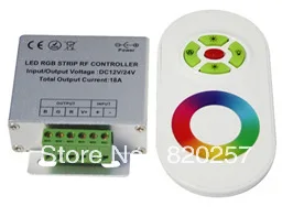 

Free Shipping RF Touch Screen RGB Controller With Remote 12V/24V for RGB Strip