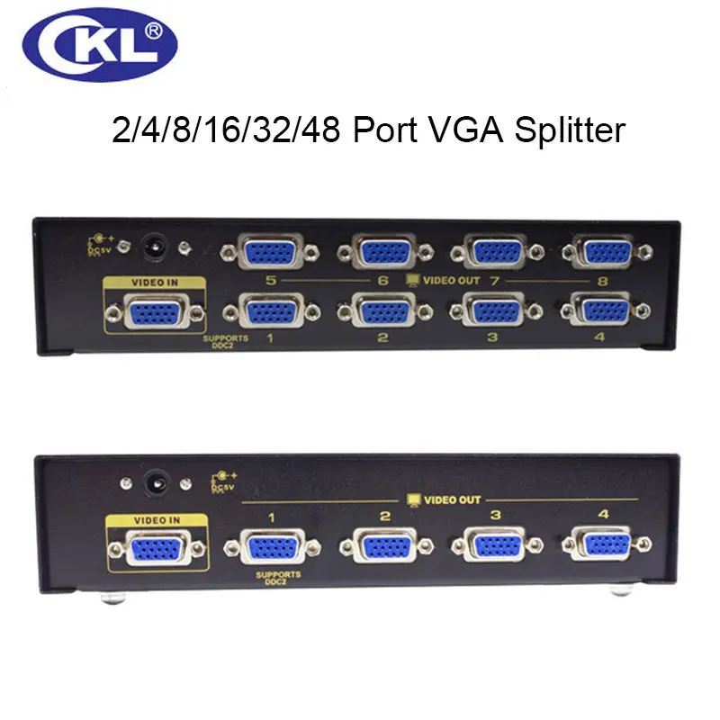 CKL-Divisor multifunción de alta calidad para PC, pantalla de proyector, Monitor, soporte de 8/16 Mhz, 450x2048, Metal, 2/4/1536 puertos VGA