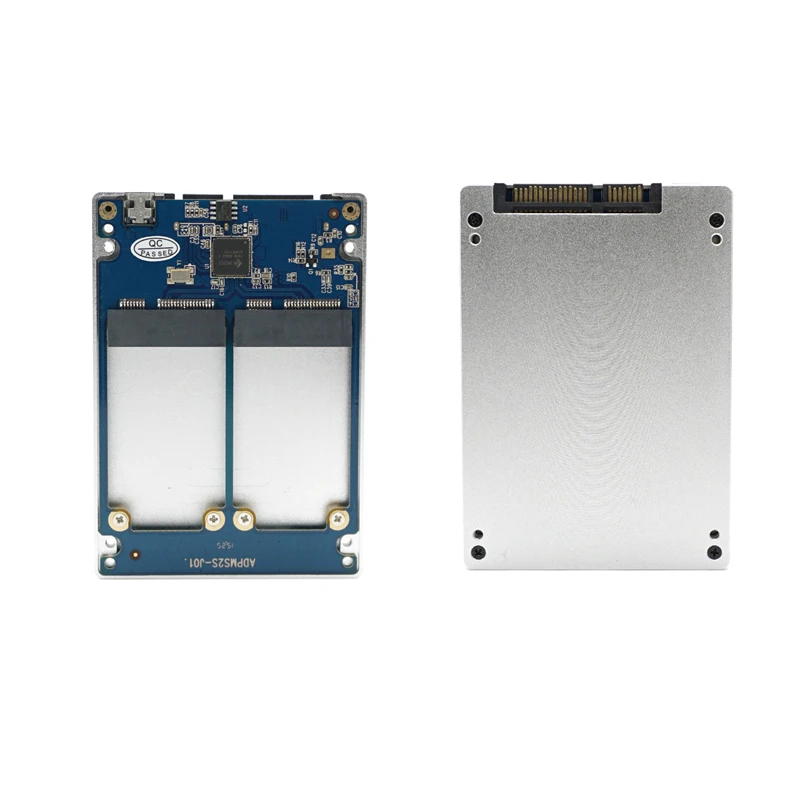 Dual mSATA RAID to 22pin SATA Adapter 2.5 inch SATA 3.0 Enclosure USB3.0 to 2 MSATA SATA 3 RAID 0/1 Free Shipping