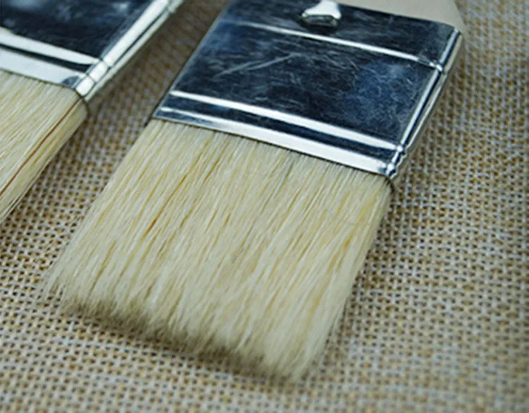 2016 new boutique long wooden rod painting brush pig bristle painting pen scrubbing brush BBQ Brush Easy To Clean cleaning brush