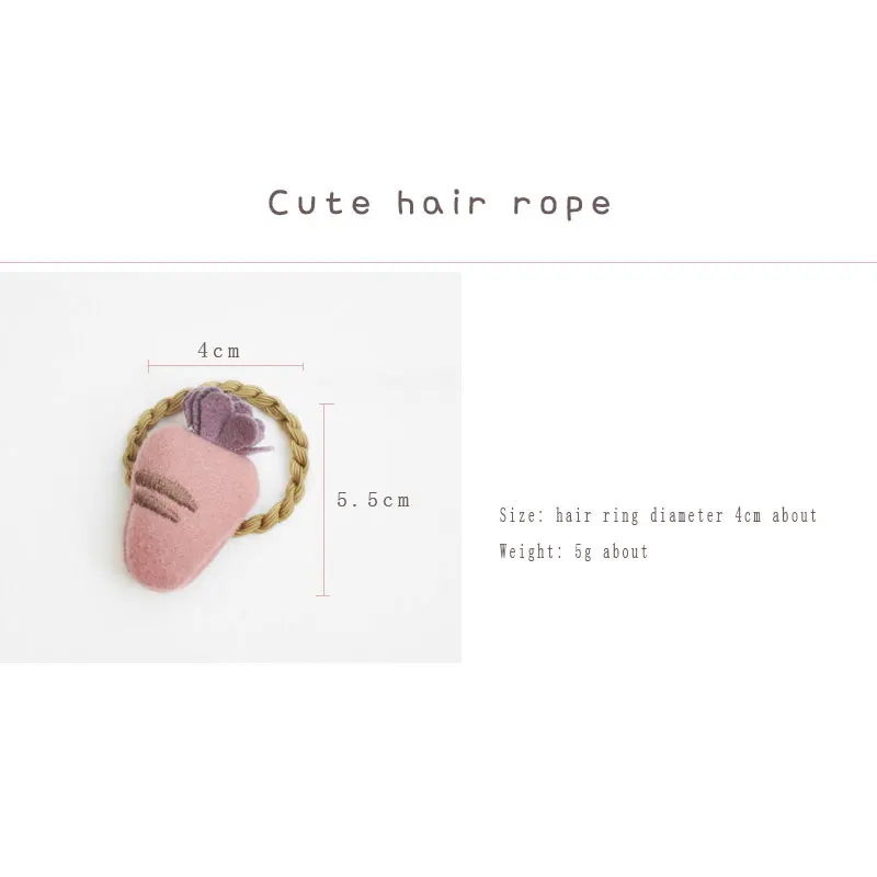 Hair Accessories Super Q Cute Carrot Elastic Rubber Bands Ponytail Holders Headband Girl Hairband Scrunchy Rope Hair Rings