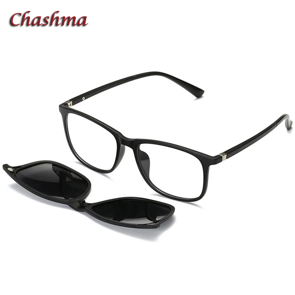 Chashma Brand 5 Clips Sunglasses Male Glasses Frame Polarized Sun Glasses Frames Black Frame Eyeglasses Female Magnet Clips