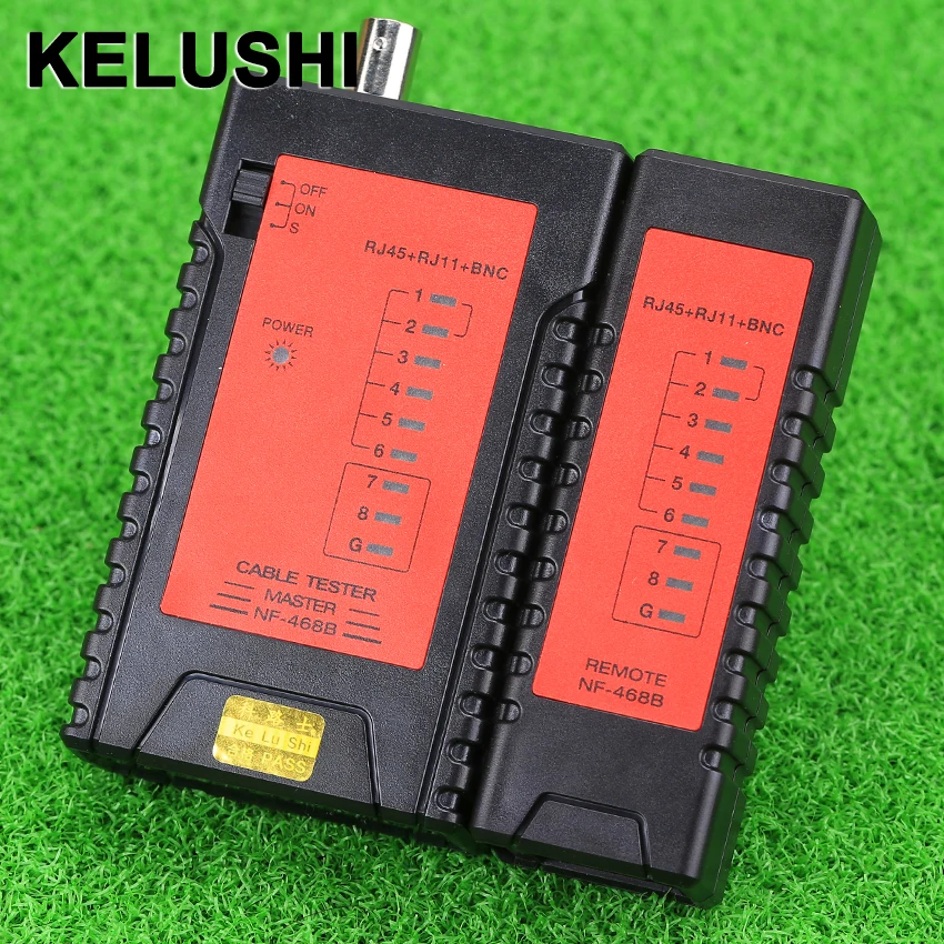 

KELUSHI NF468B RJ45 RJ11 BNC Tester Network Cable Portable Tester Wire tracker tracer + With BNC Connector