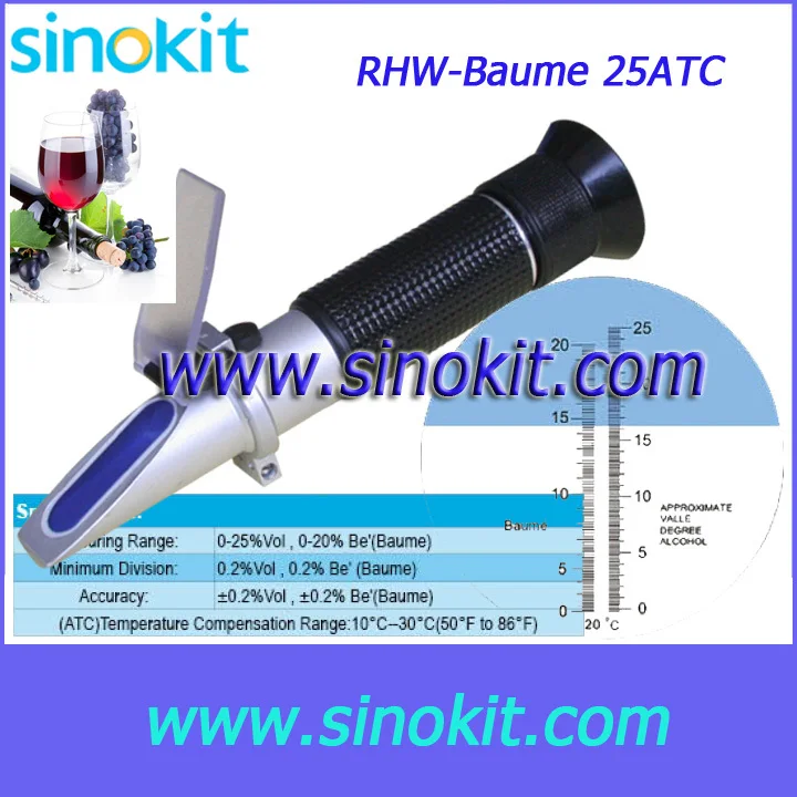 Wholesales Baume Antifreeze Refractometer RHW-25BaumeATC