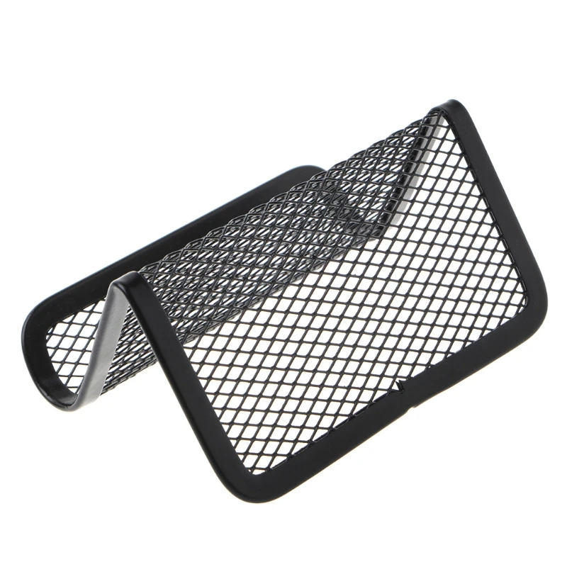 Creative Metal Mesh Business Card Holder For Desk personality Collection Storage School Office Supplies Stationery Holder