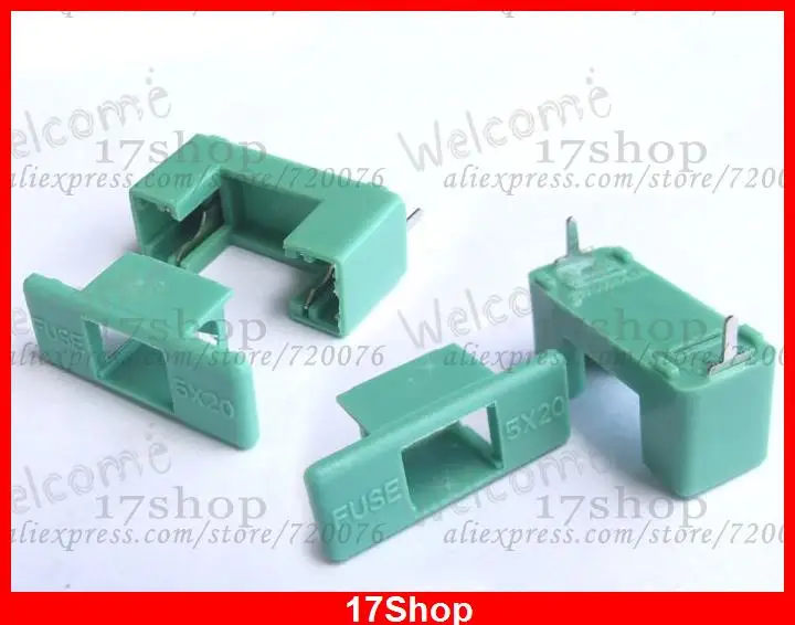 

100PCS Fuse Holder DIP 6.3A 1.6W 250V FOR 5x20mm Fuse PCB Panel Soldering