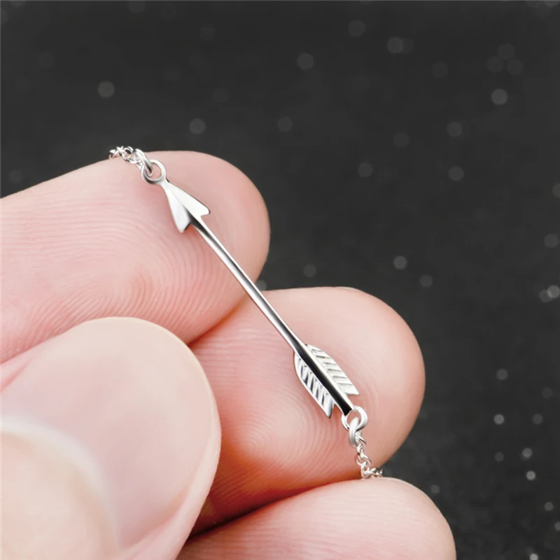 925 Sterling Silver Pendant Necklace Cupid\'s Arrow Charm for Man And Women Birthday Valentine\'s Day Gift Hot Sale