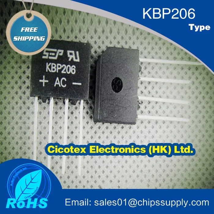 10pcs/lot KBP206 rectifier bridge DIP4