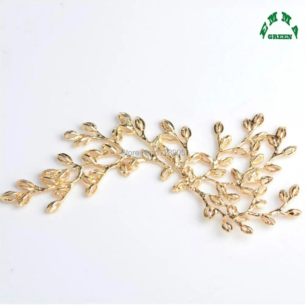 Branch Leaf Flower 5pcs Handmade Fashion Bridal Costume Dress Decoration Sew On Rhinestone Applique for Wedding Embellishment