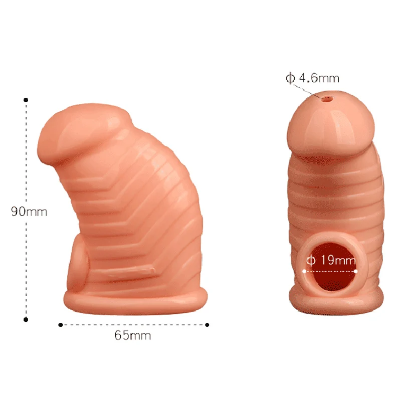 Silicone Chastity Cage Scrotum Ball Bondage Penis Cock Ring Sex Toys Chastity Cage Adult Sex Toys for Men Penis Prevent Erection