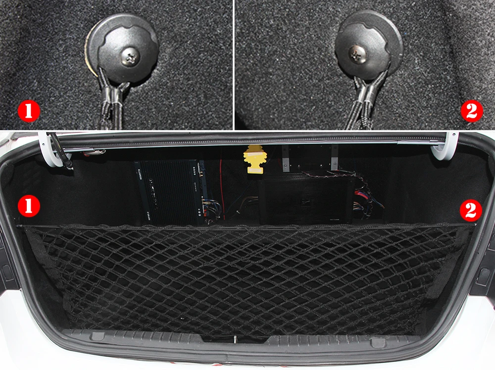 Envelope Style Trunk Cargo Net For Lexus IS250 IS300 IS350 – Black, Elastic, Waterproof