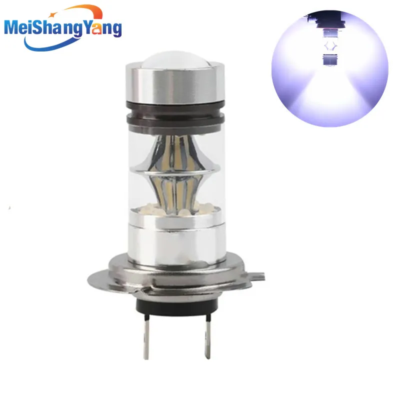 

H7 LED Bulb Cree Chip 100W DC 12V~24V 360 Degree 20 SMD Car Fog Light White light Sourcing Parking H11 9006/HB4 100W