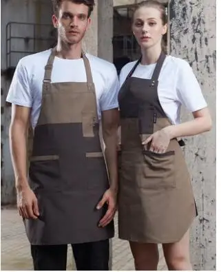 Fashion apron female kitchen male home nail Korean version apron coffee shop waiter work apron