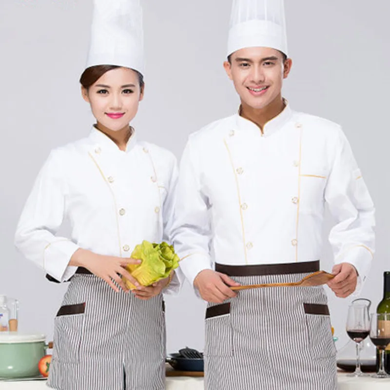 Nieuwe stijl Zomer Keuken Chef Jacket Uniformen Lange mouwen Korte Mouwen Hotel Kok Kleding Voedsel Diensten Japonlagen Werkkleding