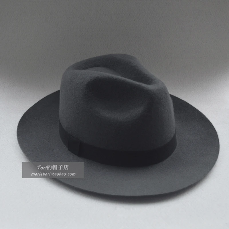 7cm Wool Wide Fedora Felt Bowler Hat ,Women Men Ladies Top Jazz Hat European American Church Cap Vintage Panama Sun Top Hat