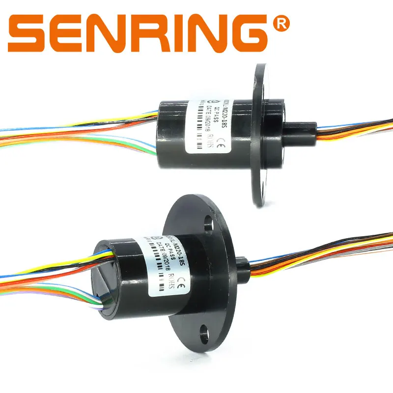 

18 Circuits 2A Flange Type Capsule Slip Ring Intergrated Structure Mini Rotary Sliprings Length 33mm