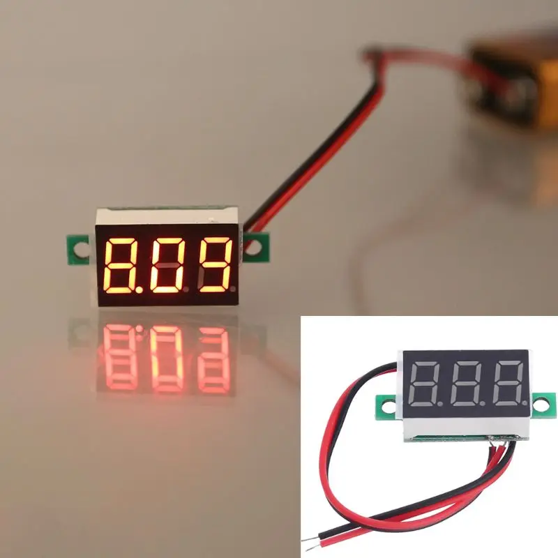 0.36 "Digital Voltmeter DC 4,5-30V 2 Drähte Rote Led-anzeige Panel Spannung Meter
