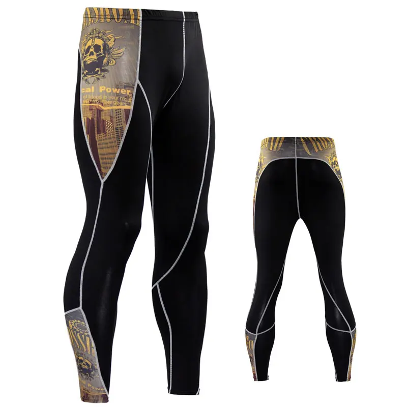 

2017 18 New men camouflage/compression tights/capris of fitness/pants of quick-drying