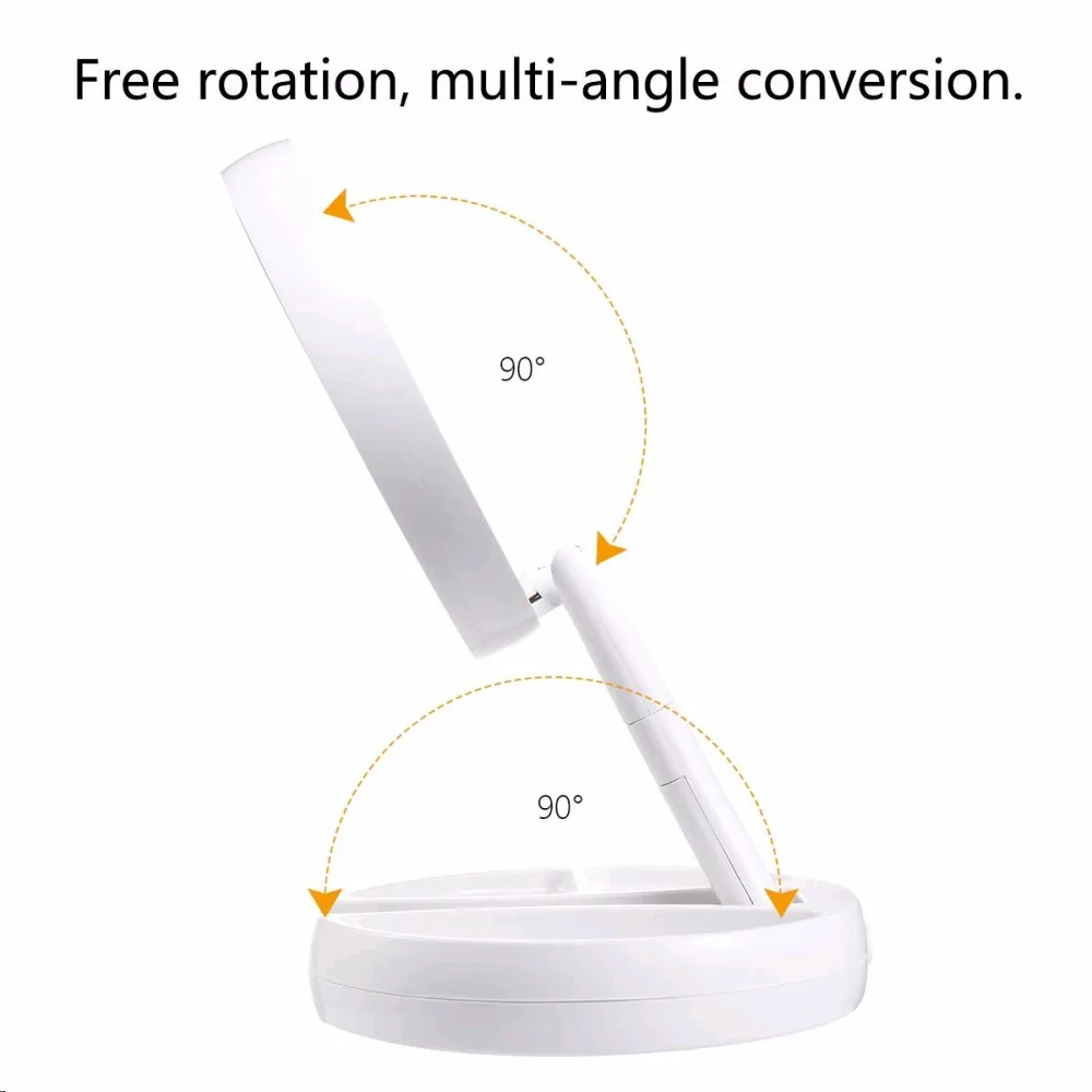 Imagem -05 - Minha Dobra Longe Conduziu a Iluminação Espelho de Maquiagem Compacto Compõem Espelhos de Bolso 10x Lupas Maquiagem Cosméticos Espelho de Mão